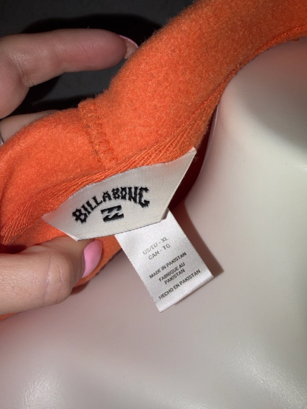 Billabong Orange Graphic Zip Up Hoodie - Picture 3 of 3
